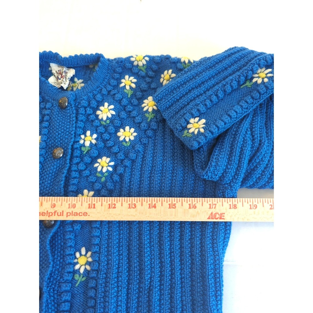 Rare Find Austrian Salzburg Vtg Cardigan Sweater M Wool Knit Franzi Mayer BEAUTY - Picture 9 of 10